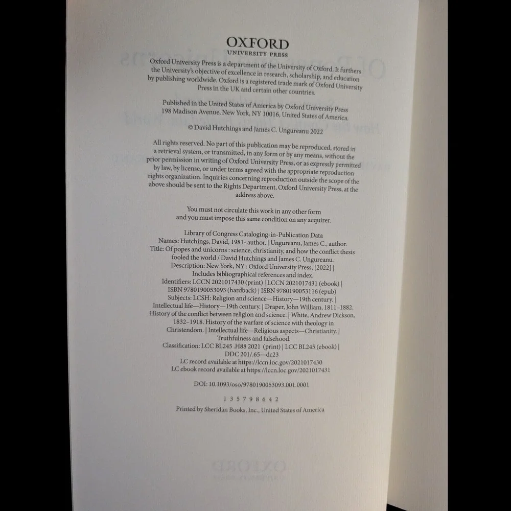 Of Popes and Unicorns David Hutchings Oxford University Press Hardcover 2022